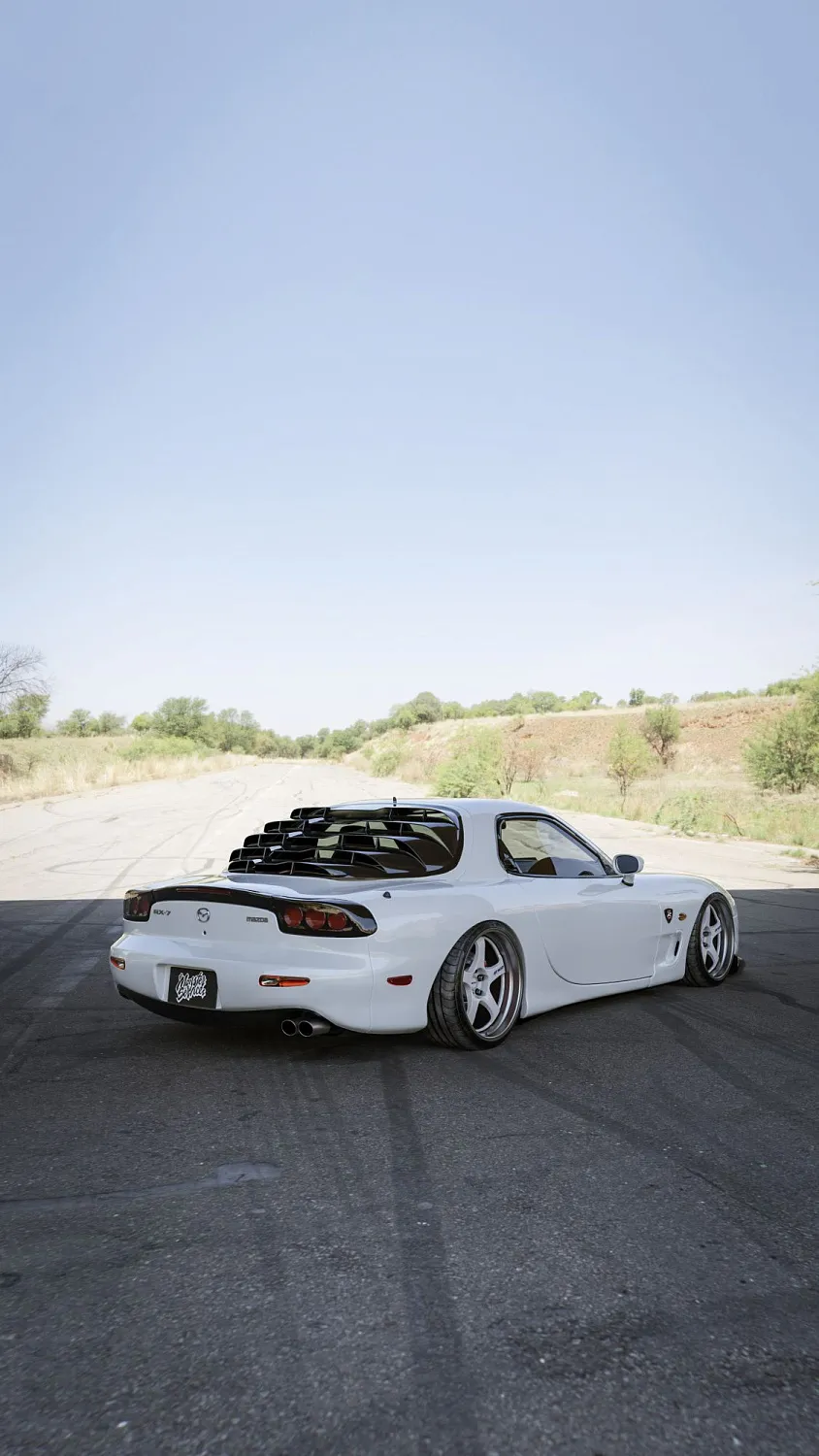 New item! Rear window louvers for Mazda RX7