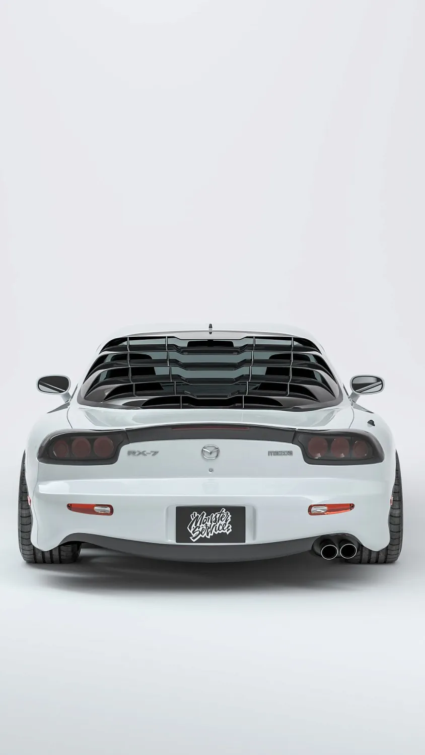 New item! Rear window louvers for Mazda RX7