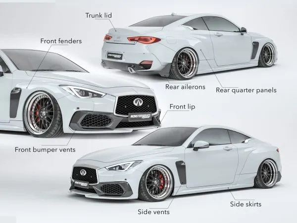 Rear quarter panels +40 mm Infiniti Q60