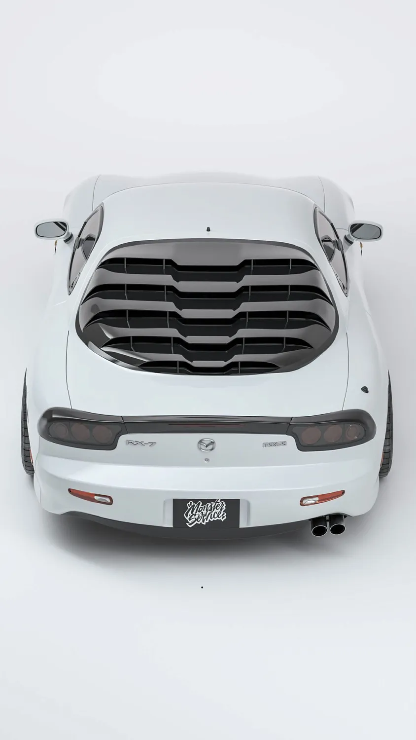 New item! Rear window louvers for Mazda RX7