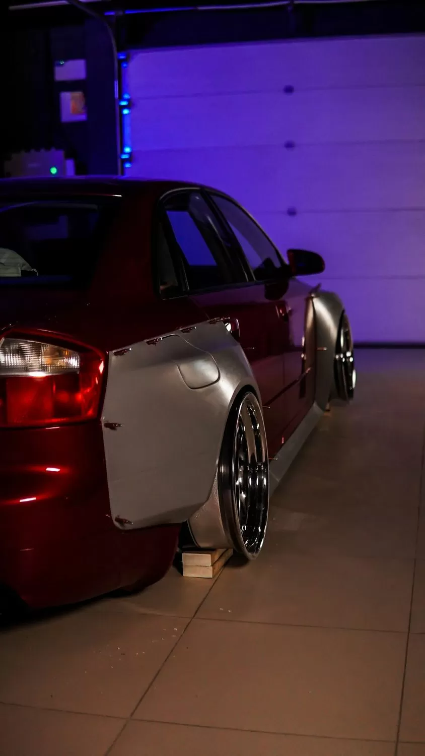 Test fitting new wide body for A4 B6 saloon