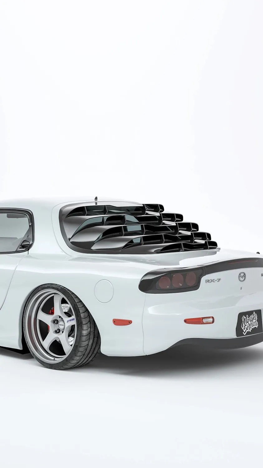 New item! Rear window louvers for Mazda RX7