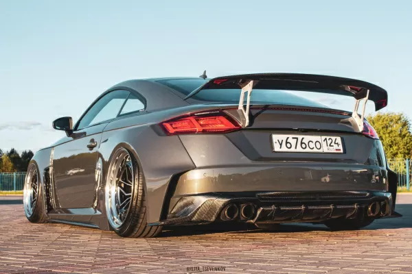 Carbon wing spoiler V2 for Audi TT 8S