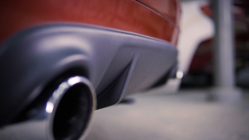 Rear bumper diffuser A4