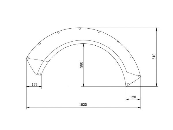 Universal flares +40 mm (front)