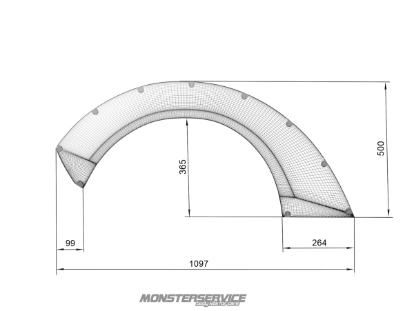 Universal flares +70 mm